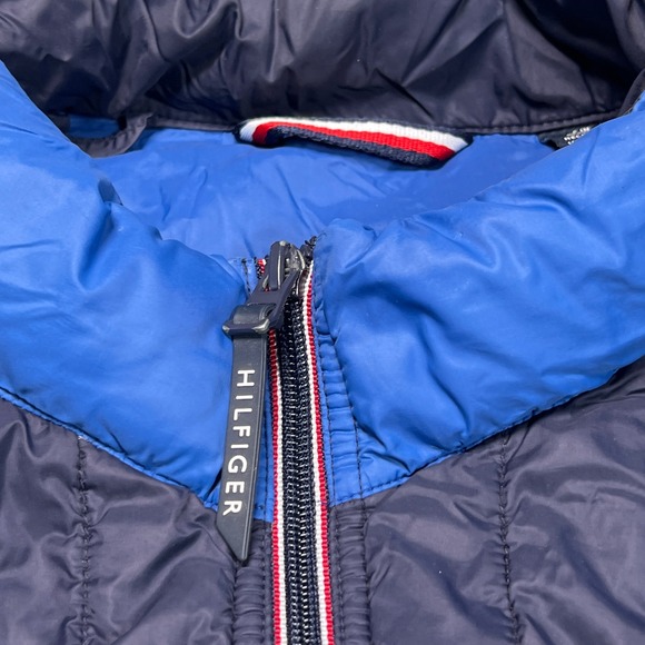 Tommy Hilfiger Color Block Puffer Jacket Mens XL Full Zip Lightweight - Picture 12 of 16